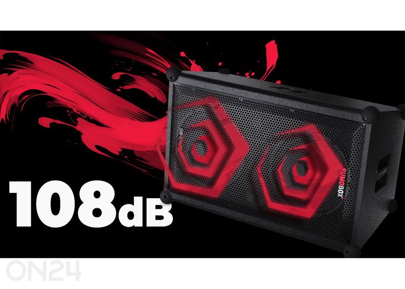 Peokõlar Sharp SUMOBOX Pro, 200W RMS, IPX4, must suurendatud