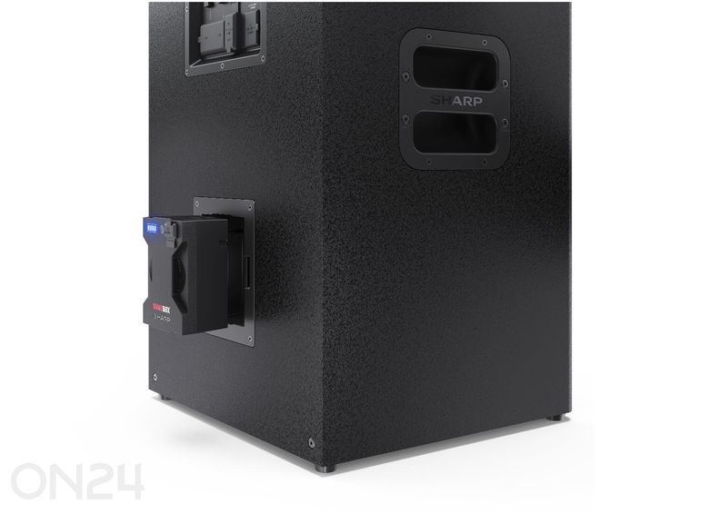 Peokõlar Sharp SUMOBOX Pro, 200W RMS, IPX4, must suurendatud
