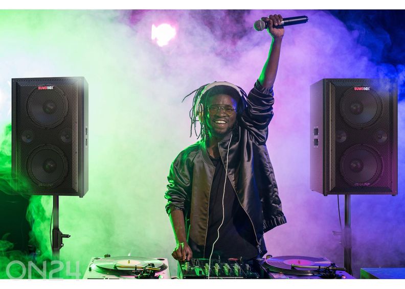 Peokõlar Sharp SUMOBOX Pro, 200W RMS, IPX4, must suurendatud