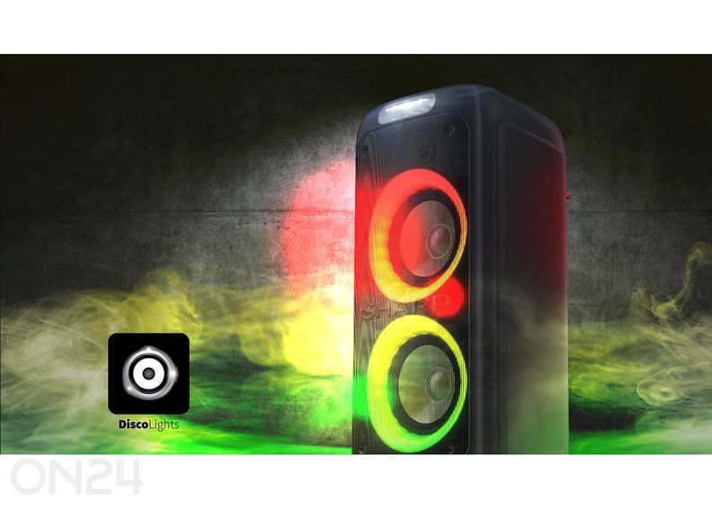 Peokõlar Sharp XParty Street Beat, Bluetooth, IPX4, must suurendatud