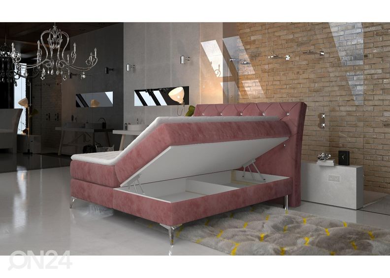 Pesukastidega kontinentaalvoodi 140x200 cm suurendatud