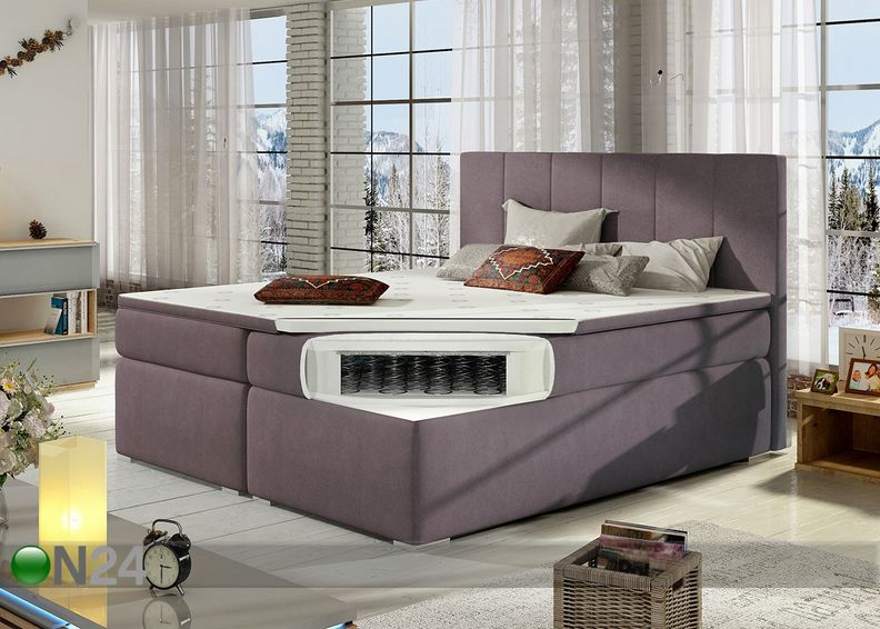 Pesukastidega kontinentaalvoodi 140x200 cm suurendatud