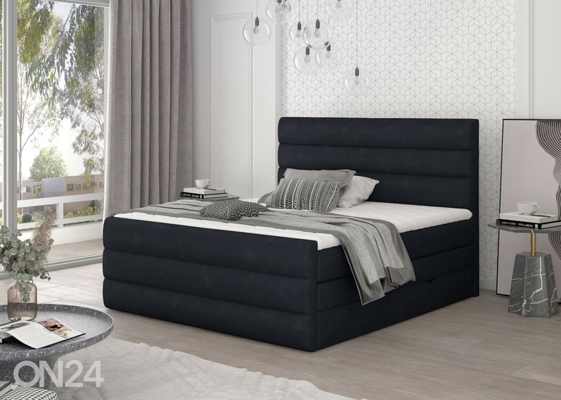 Pesukastiga kontinentaalvoodi 140x200 cm suurendatud