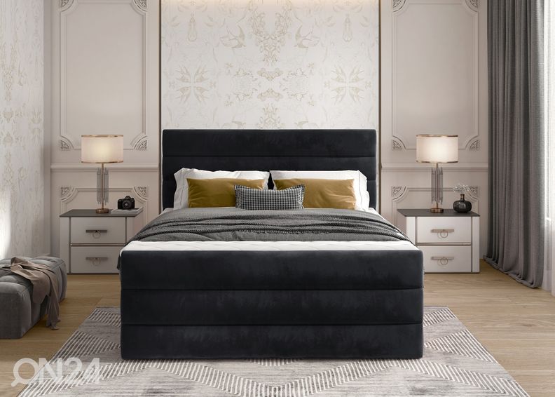 Pesukastiga kontinentaalvoodi 140x200 cm suurendatud