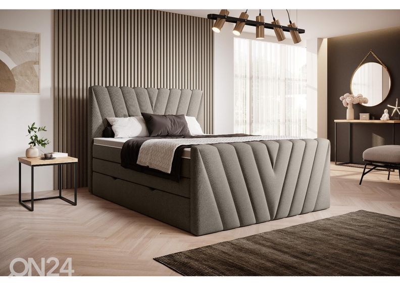 Pesukastiga kontinentaalvoodi 140x200 cm suurendatud