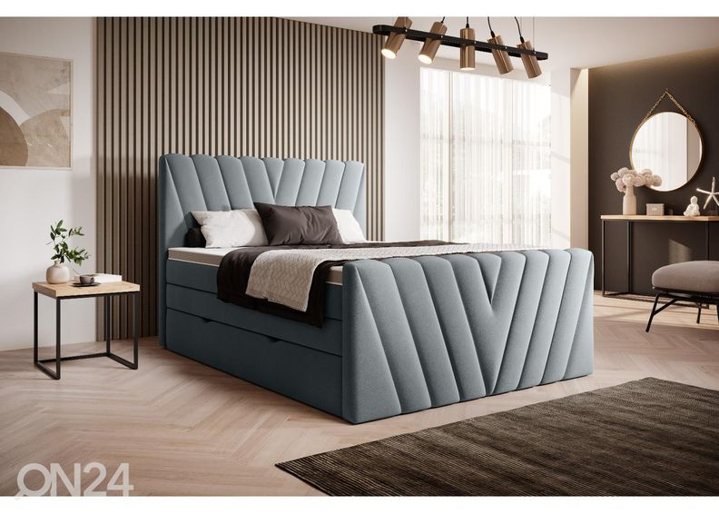 Pesukastiga kontinentaalvoodi 140x200 cm suurendatud