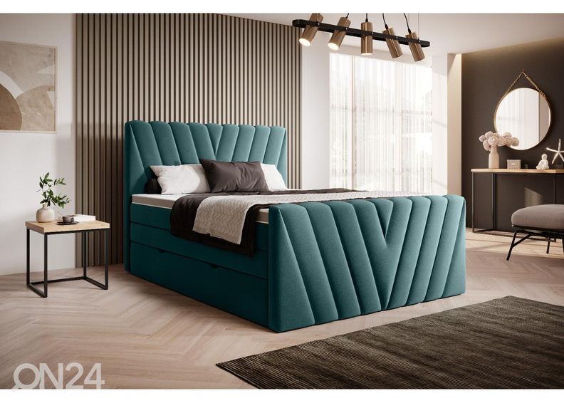 Pesukastiga kontinentaalvoodi 140x200 cm suurendatud