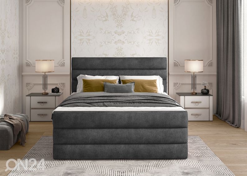 Pesukastiga kontinentaalvoodi 160x200 cm suurendatud