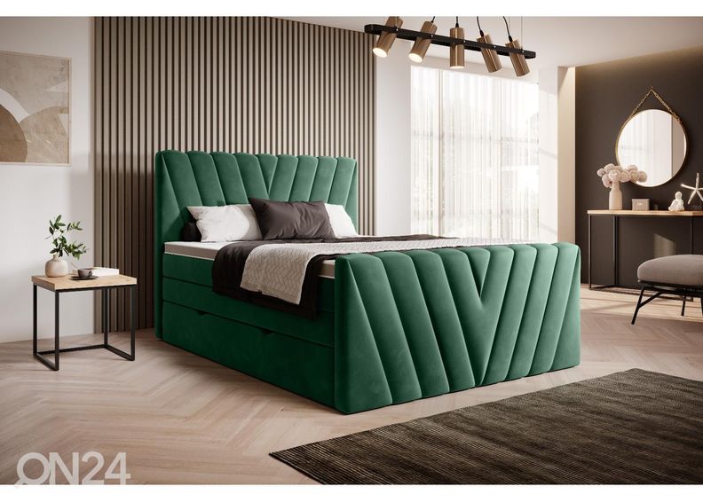 Pesukastiga kontinentaalvoodi 180x200 cm suurendatud