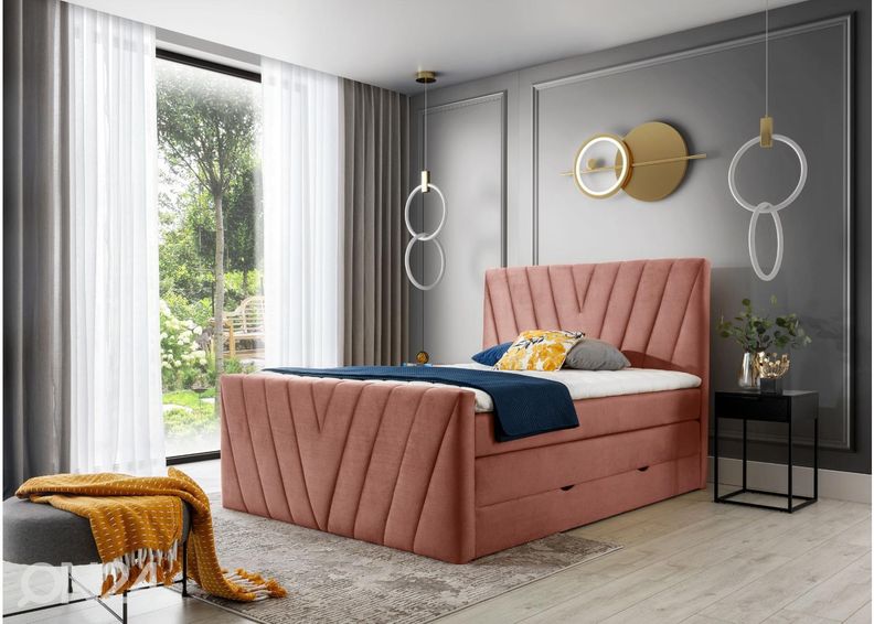 Pesukastiga kontinentaalvoodi 180x200 cm suurendatud