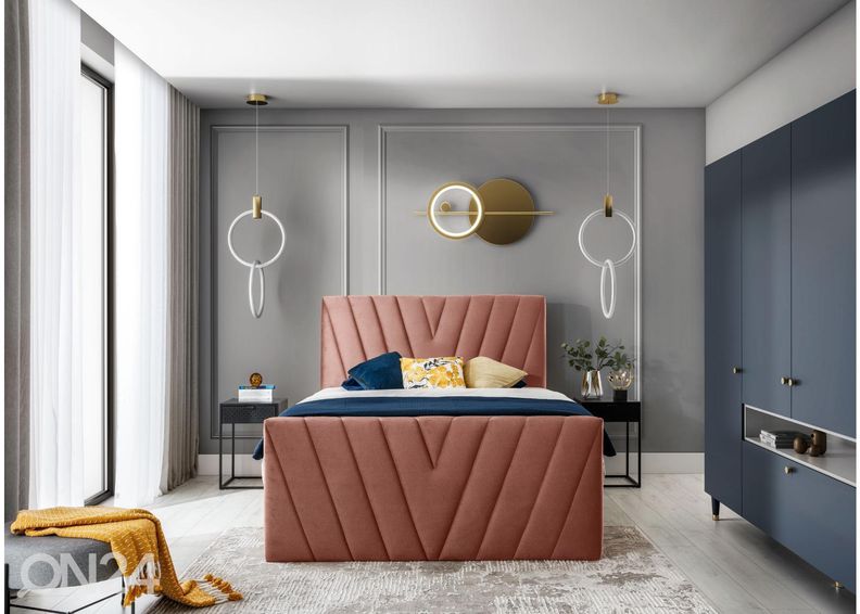 Pesukastiga kontinentaalvoodi 180x200 cm suurendatud