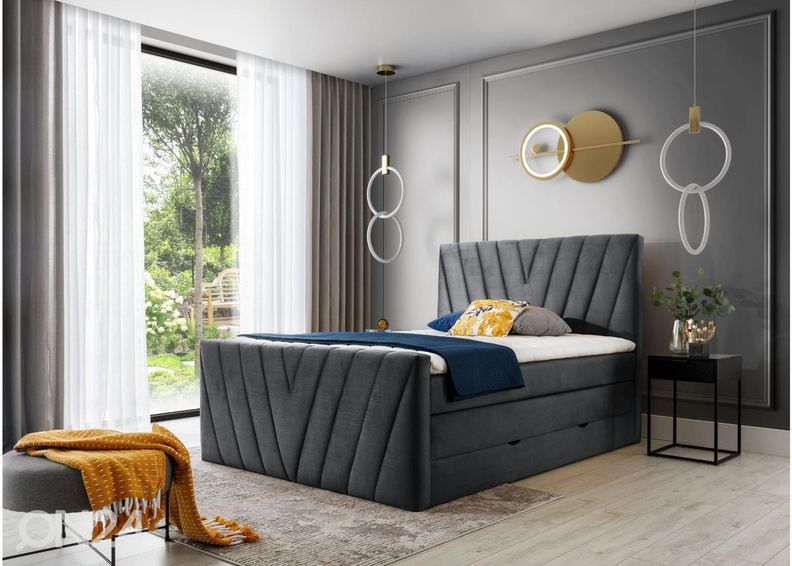 Pesukastiga kontinentaalvoodi 180x200 cm suurendatud