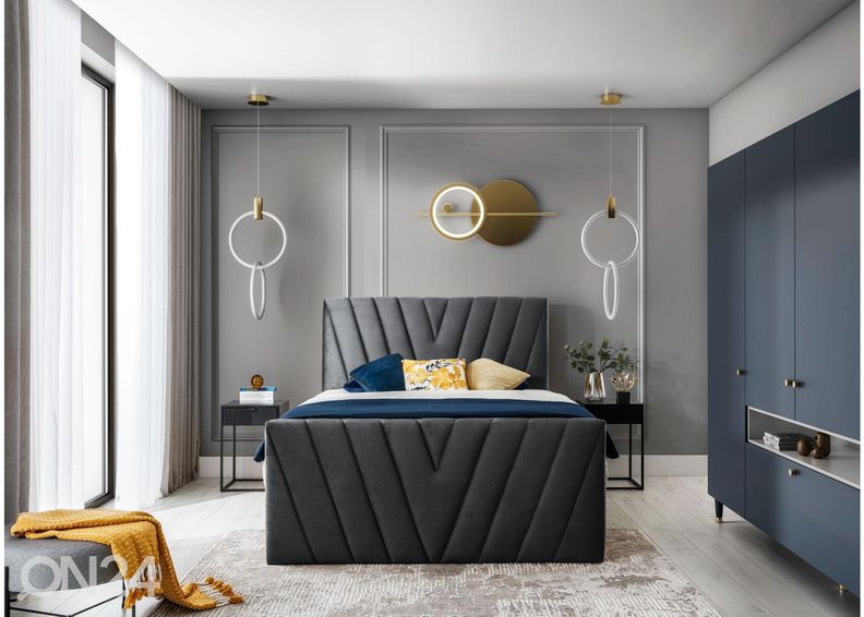 Pesukastiga kontinentaalvoodi 180x200 cm suurendatud