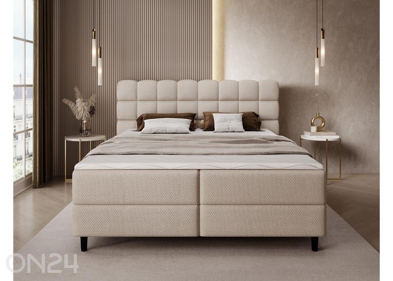 Pesukastiga kontinentaalvoodi Camma 140x200 cm suurendatud