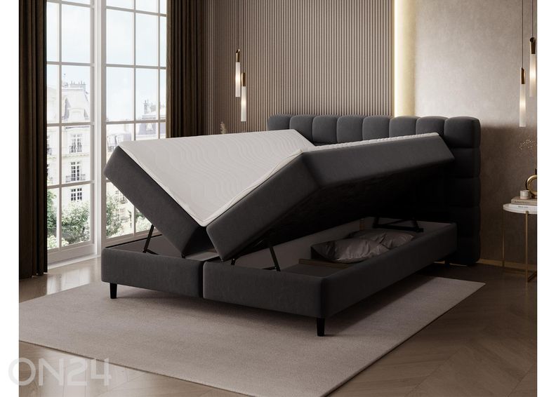 Pesukastiga kontinentaalvoodi Camma 160x200 cm suurendatud