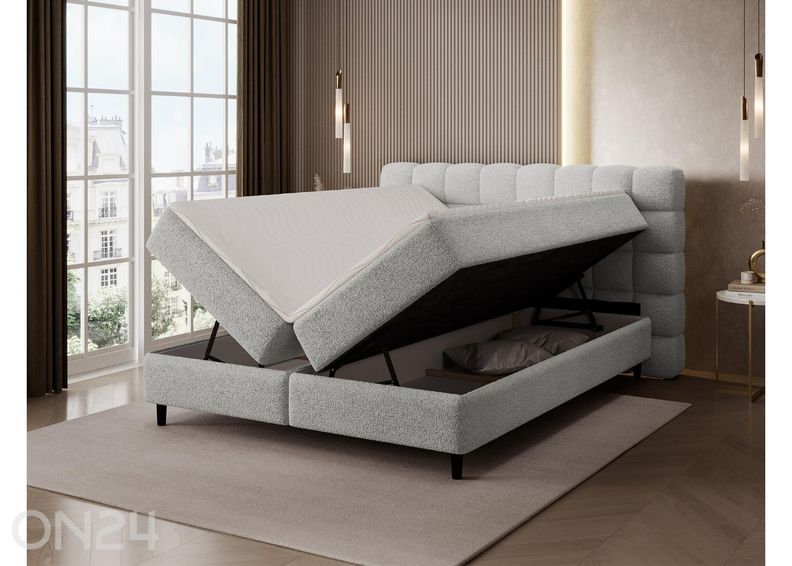 Pesukastiga kontinentaalvoodi Camma 160x200 cm suurendatud