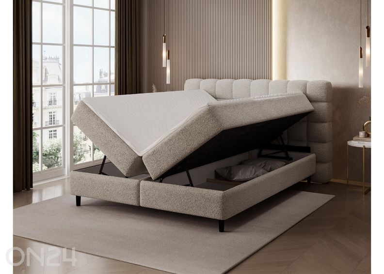 Pesukastiga kontinentaalvoodi Camma 160x200 cm suurendatud