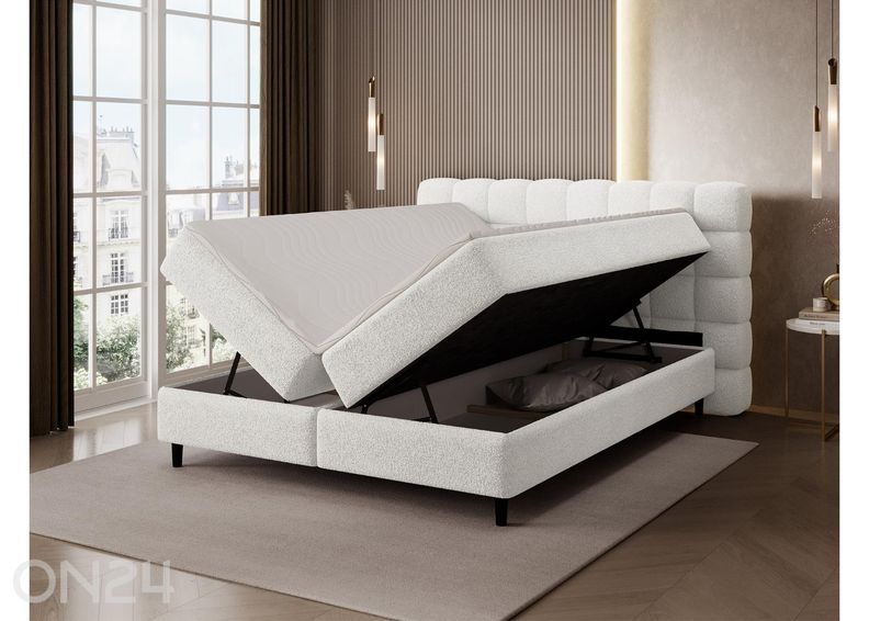 Pesukastiga kontinentaalvoodi Camma 160x200 cm suurendatud