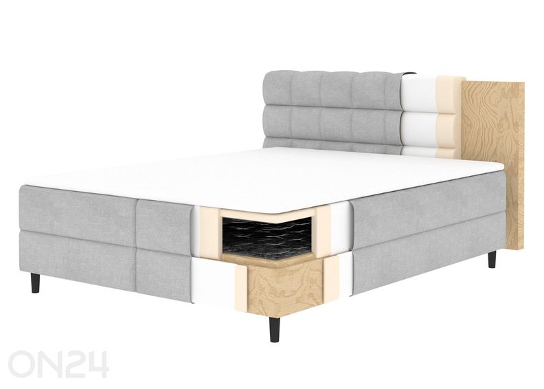 Pesukastiga kontinentaalvoodi Camma 160x200 cm suurendatud