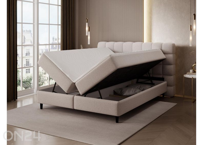 Pesukastiga kontinentaalvoodi Camma 160x200 cm suurendatud