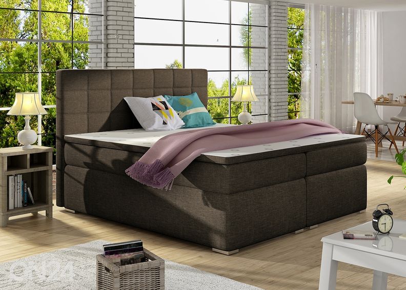 Pesukastiga kontinentaalvoodi Chester 140x200 cm suurendatud