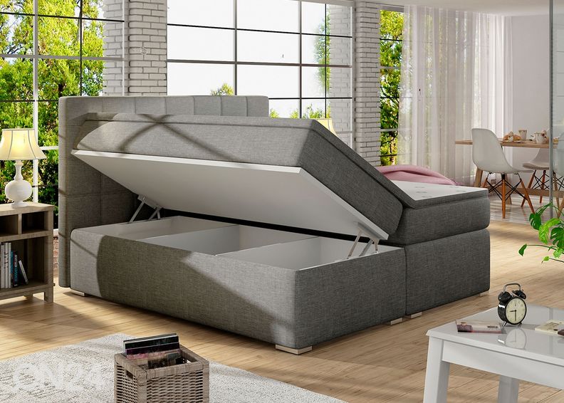 Pesukastiga kontinentaalvoodi Chester 140x200 cm suurendatud