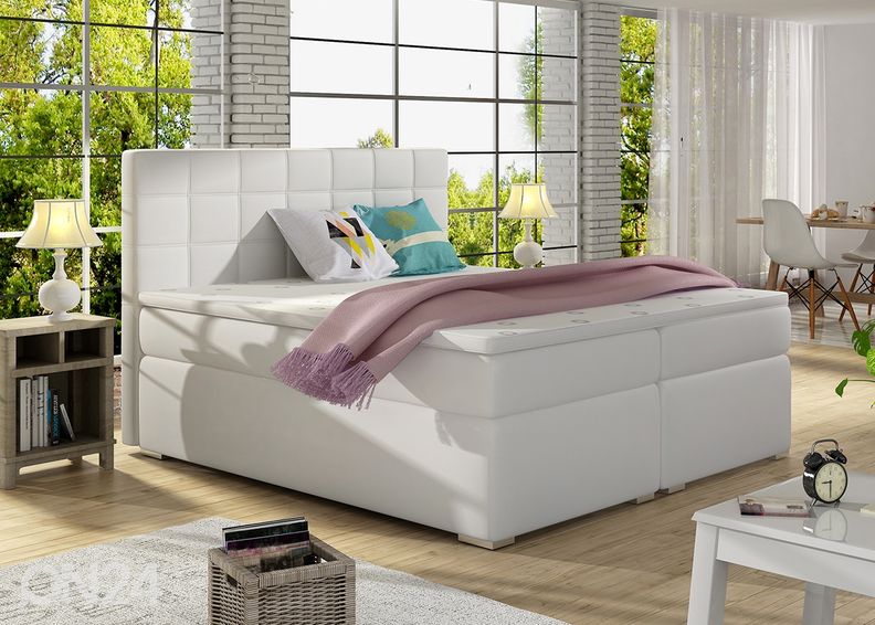 Pesukastiga kontinentaalvoodi Chester 140x200 cm suurendatud