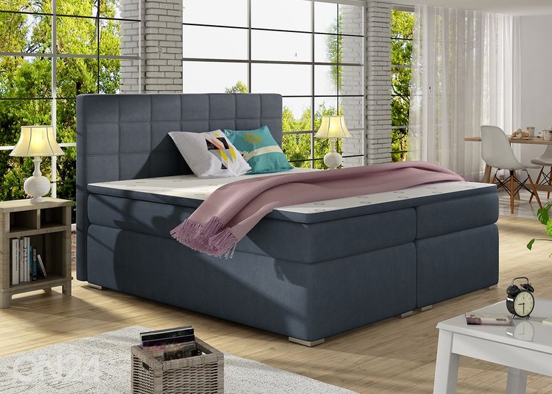 Pesukastiga kontinentaalvoodi Chester 140x200 cm suurendatud