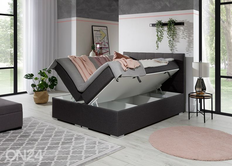 Pesukastiga kontinentaalvoodi Chester 160x200 cm suurendatud