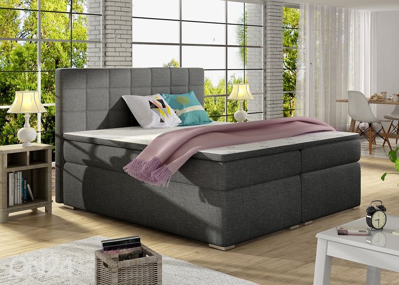 Pesukastiga kontinentaalvoodi Chester 160x200 cm suurendatud