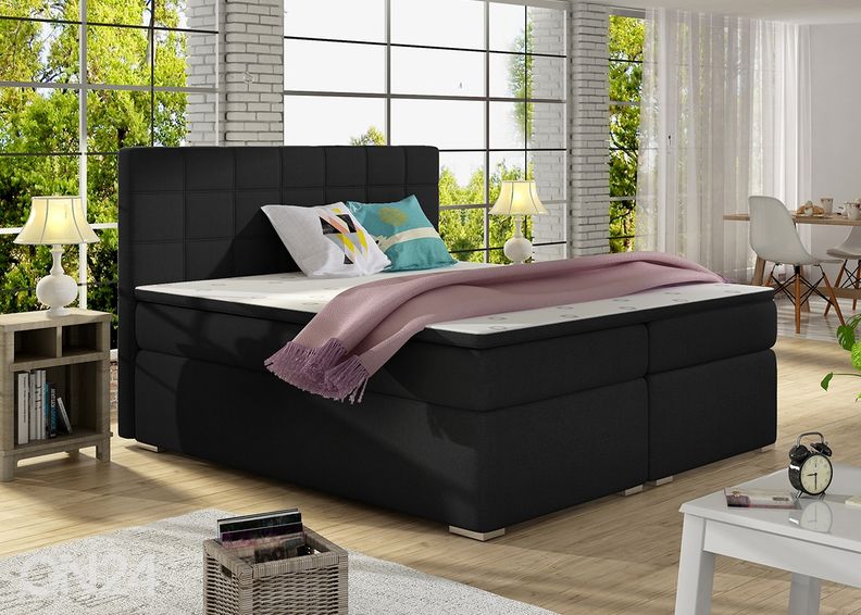 Pesukastiga kontinentaalvoodi Chester 180x200 cm suurendatud