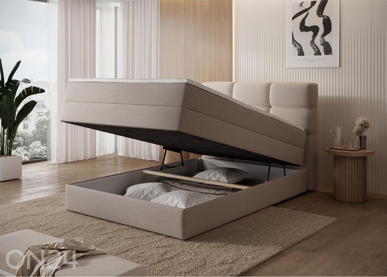 Pesukastiga kontinentaalvoodi Kasped 120x200 cm suurendatud
