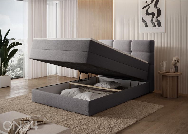 Pesukastiga kontinentaalvoodi Kasped 120x200 cm suurendatud