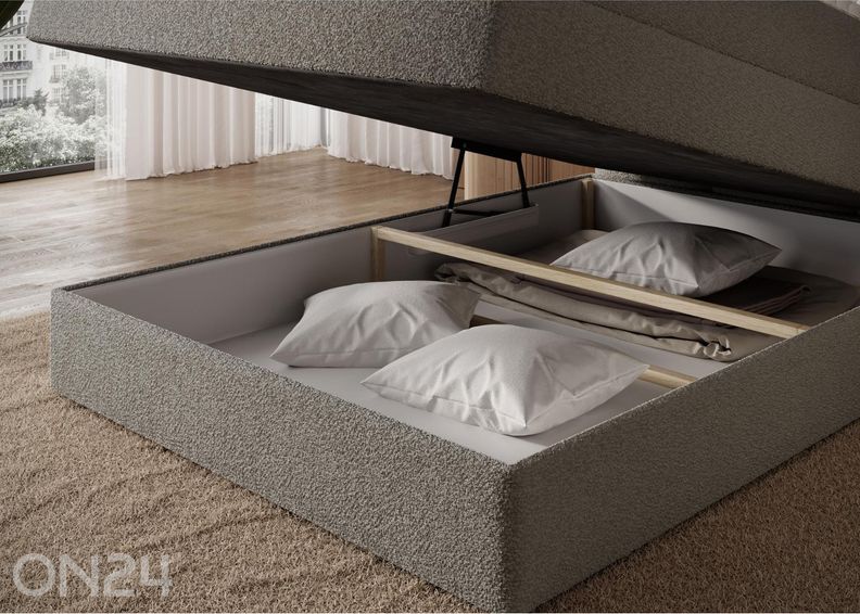 Pesukastiga kontinentaalvoodi Kasped 140x200 cm suurendatud