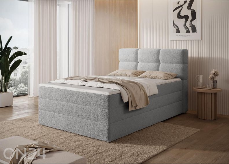 Pesukastiga kontinentaalvoodi Kasped 140x200 cm suurendatud