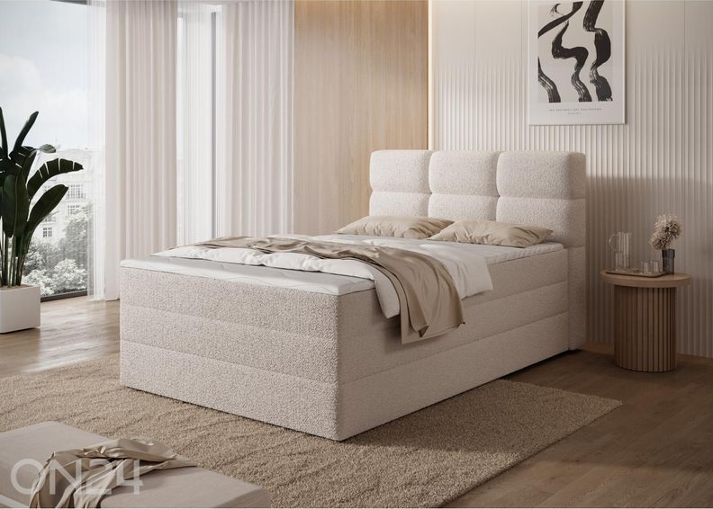 Pesukastiga kontinentaalvoodi Kasped 140x200 cm suurendatud