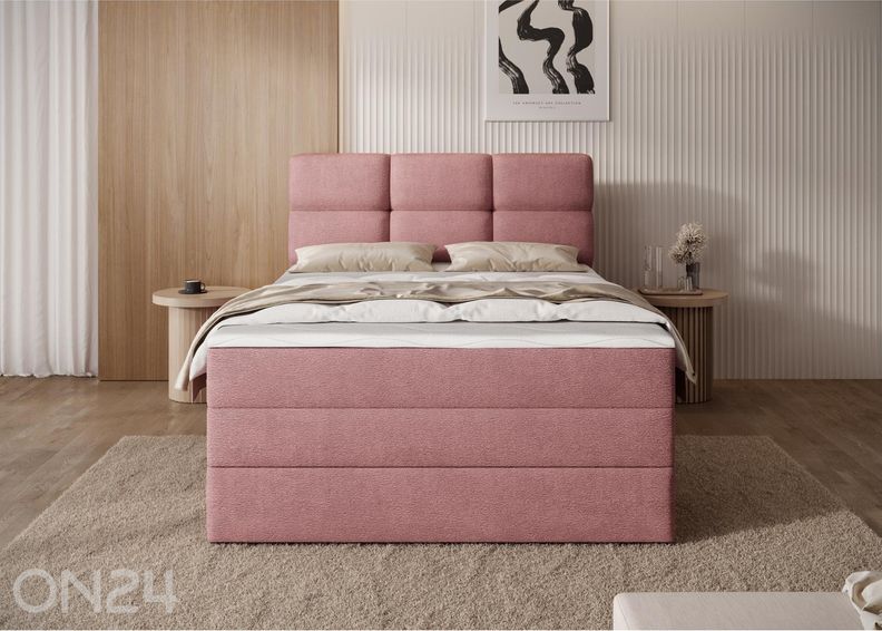 Pesukastiga kontinentaalvoodi Kasped 140x200 cm suurendatud