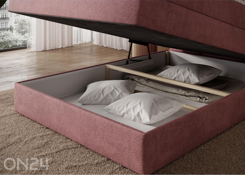 Pesukastiga kontinentaalvoodi Kasped 140x200 cm suurendatud