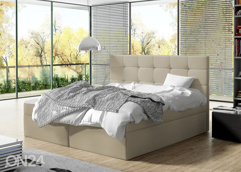 Pesukastiga kontinentaalvoodi Luanda 180x200 cm suurendatud