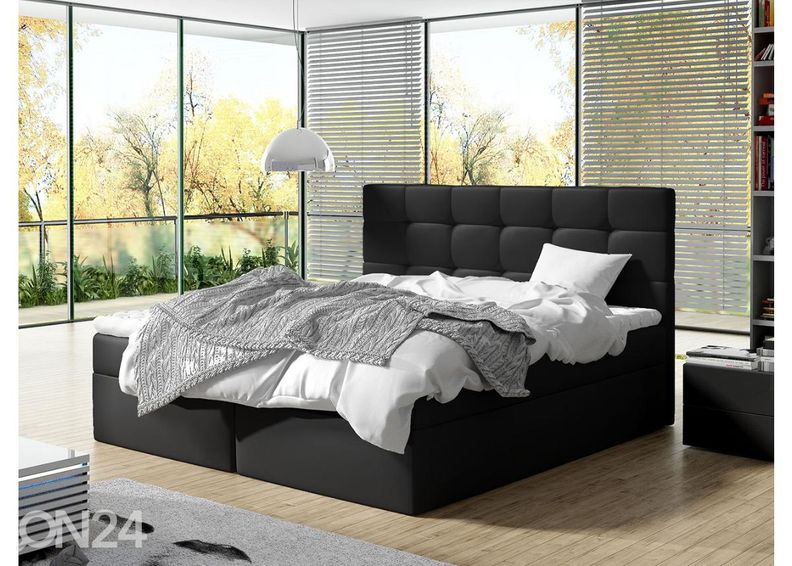 Pesukastiga kontinentaalvoodi Luanda 180x200 cm suurendatud