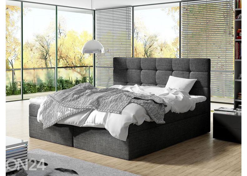 Pesukastiga kontinentaalvoodi Luanda 180x200 cm suurendatud