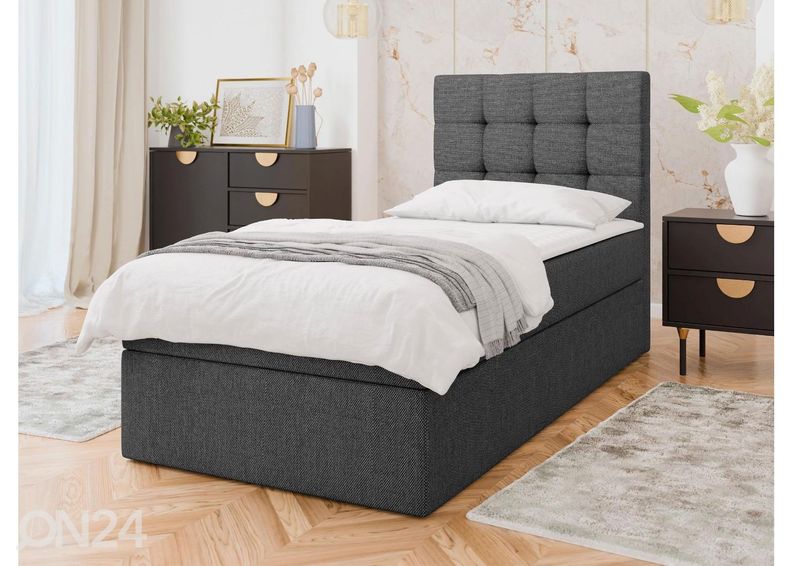 Pesukastiga kontinentaalvoodi Luanda 90x200 cm suurendatud