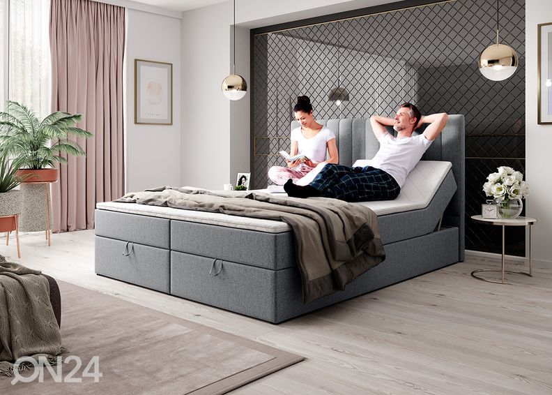 Pesukastiga kontinentaalvoodi RELAX 140x200 cm suurendatud
