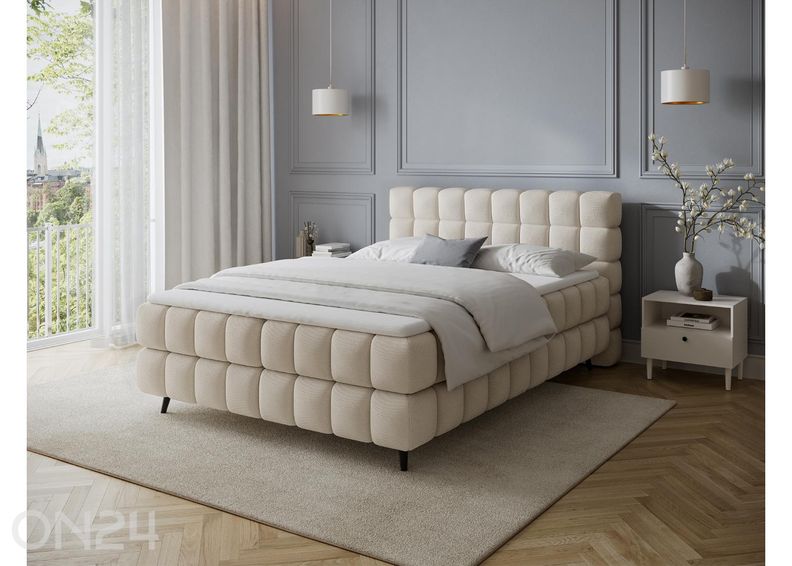 Pesukastiga kontinentaalvoodi Sabeno 140x200 cm suurendatud