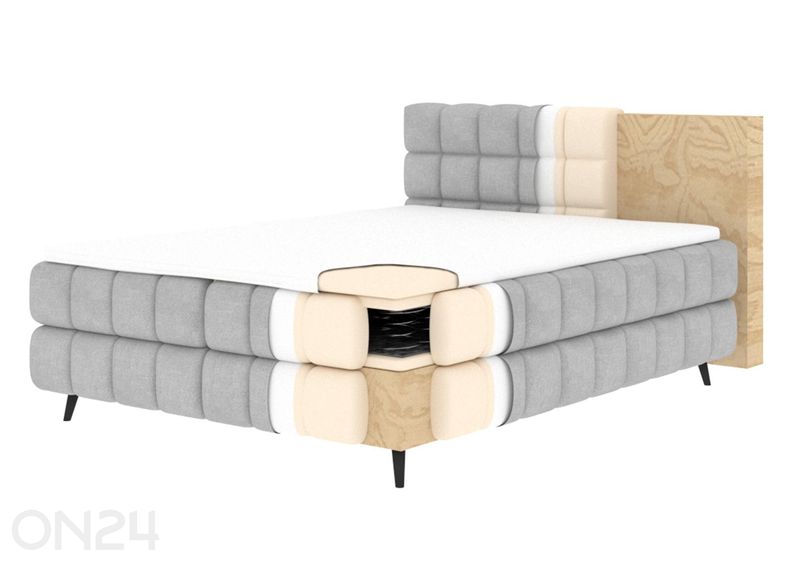 Pesukastiga kontinentaalvoodi Sabeno 140x200 cm suurendatud