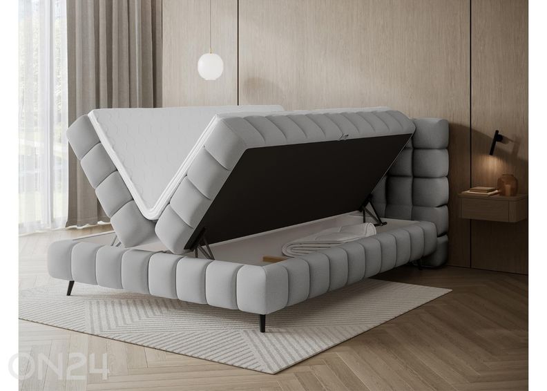 Pesukastiga kontinentaalvoodi Sabeno 140x200 cm suurendatud