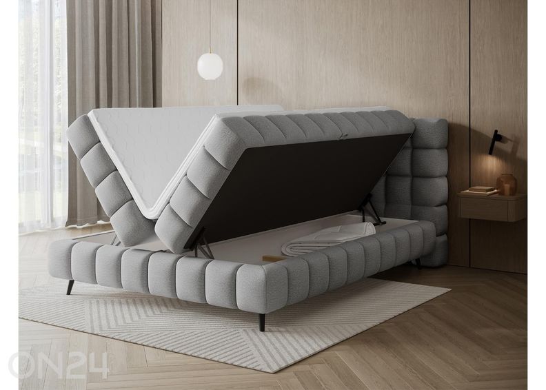 Pesukastiga kontinentaalvoodi Sabeno 160x200 cm suurendatud