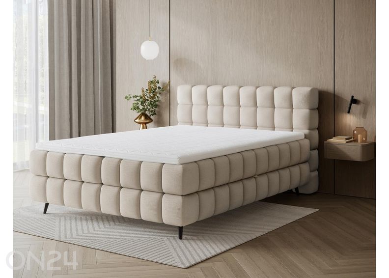 Pesukastiga kontinentaalvoodi Sabeno 180x200 cm suurendatud