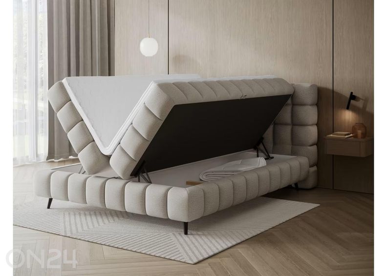 Pesukastiga kontinentaalvoodi Sabeno 180x200 cm suurendatud