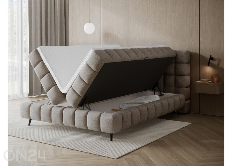 Pesukastiga kontinentaalvoodi Sabeno 180x200 cm suurendatud